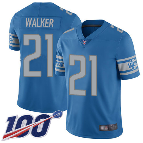 Detroit Lions Limited Blue Youth Tracy Walker Home Jersey NFL Football 21 100th Season Vapor Untouchable
